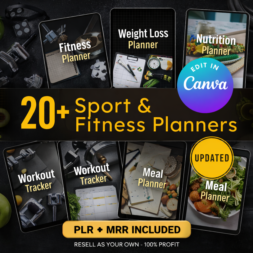 Fitness Planners PLR MRR Bundle Resell Rights